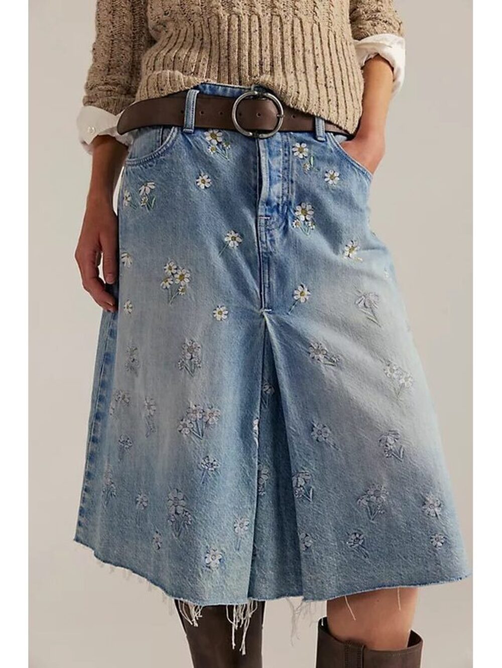 Free People We The Free Daisy Mae Embroidered Skirt 27
